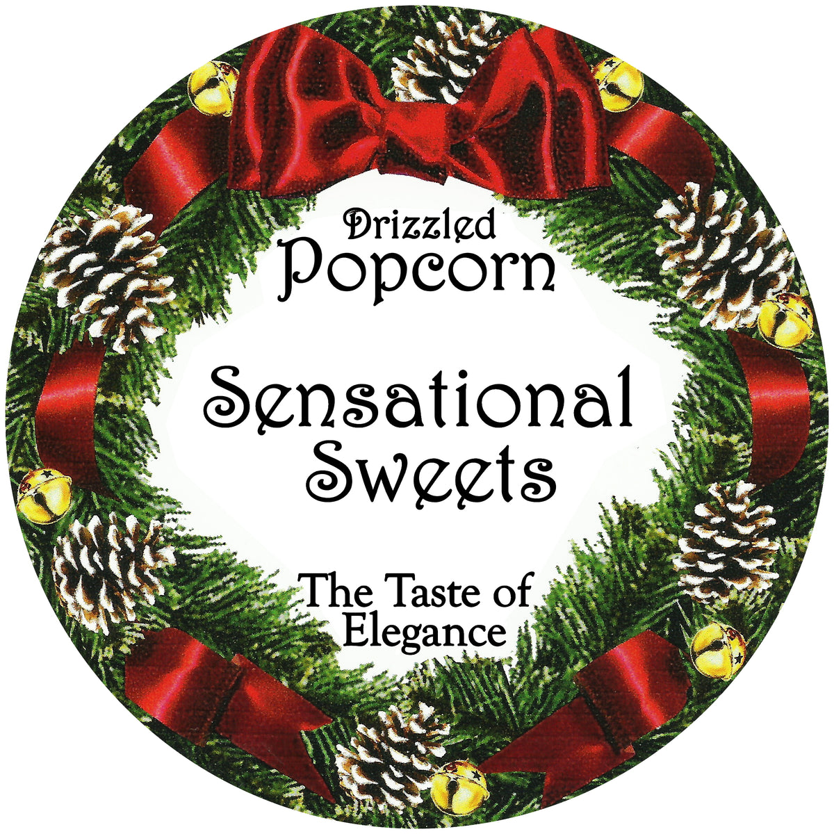 Chocolate Drizzled Popcorn — Molded Canister, 3/4 lb. | Sensational Sweets Gourmet