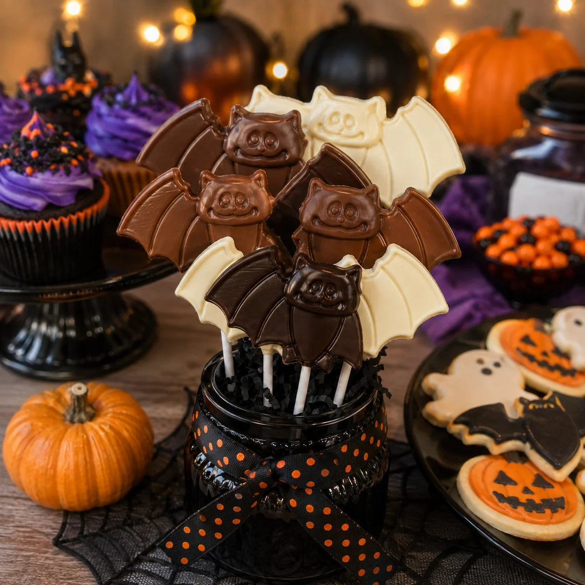 Large Bat Pollylop® — Chocolate Lollipop