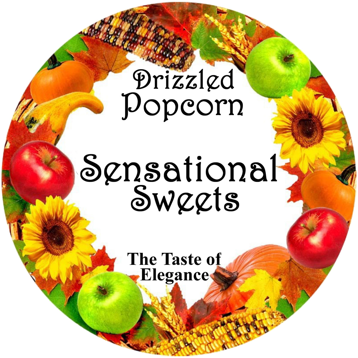 Chocolate Drizzled Popcorn — Clear Gift Bag with Bow, 1/2 lb. | Sensational Sweets