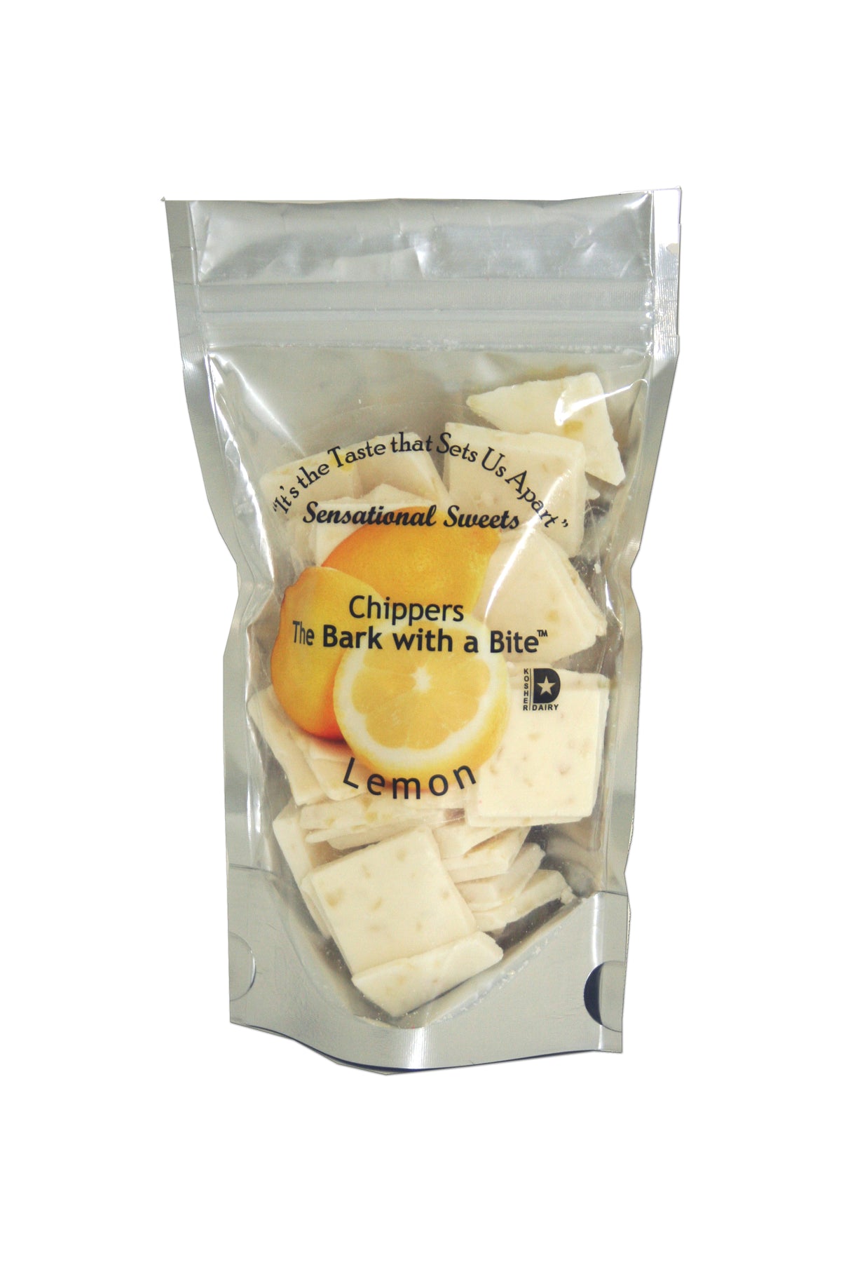 Chippers — The Bark with a Bite™ — Gourmet Chocolate Candy Small Tall Zip Bag, 1/4 lb.