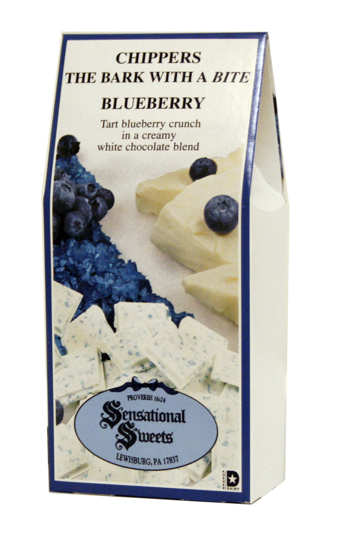 Chippers — The Bark with a Bite™ — Gourmet Chocolate Bark Candy Taper Box, 1/4 lb.