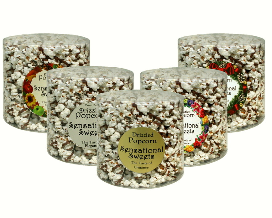 Gourmet Chocolate Drizzled Popcorn (7 oz. Tub)