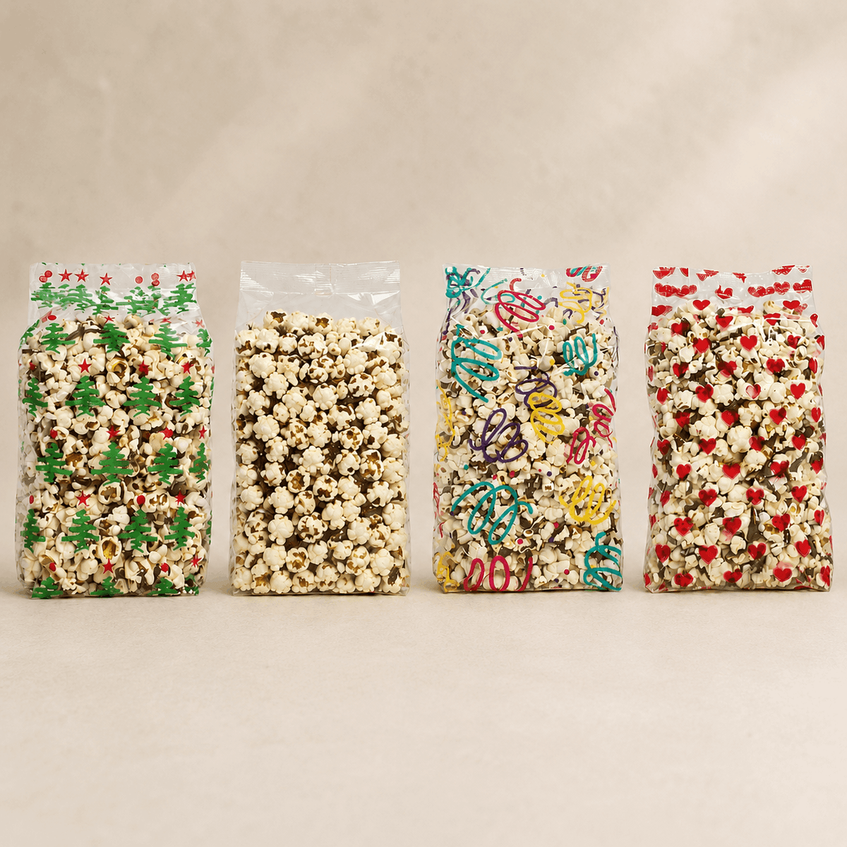 Chocolate Drizzled Popcorn — Gift Bag, 3 oz. | Sensational Sweets