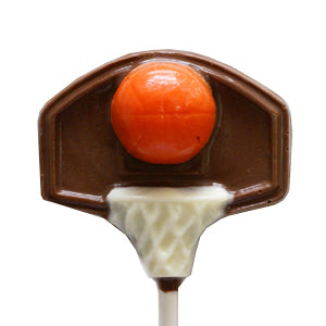 Chocolate Lollipops - Pollylops® - Basketball On Hoop