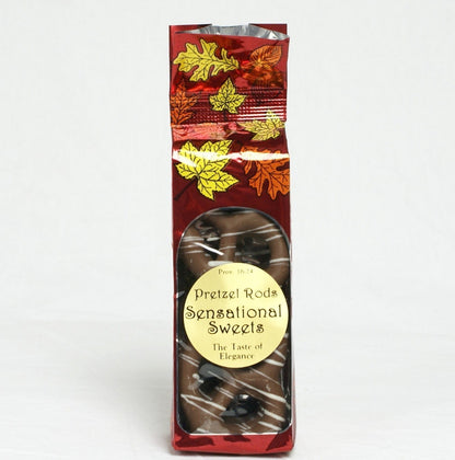 Gourmet Chocolate Dipped Pretzels — Bag of 8, Print Bag