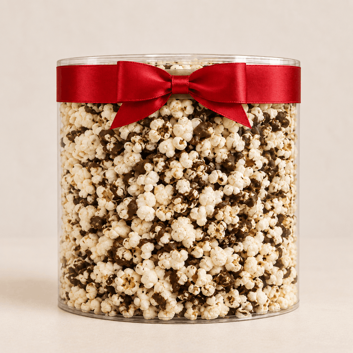 Chocolate Drizzled Popcorn — Large Tub with Bow, 14 oz.