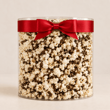 Chocolate Drizzled Popcorn — Large Tub with Bow, 14 oz.