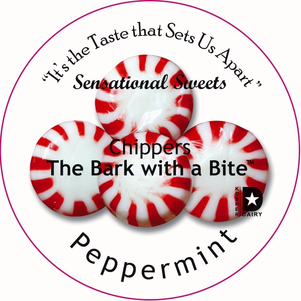 Chippers — The Bark with a Bite™ — Gourmet Chocolate Candy Sheer Bag with Bow, 1/3 lb.