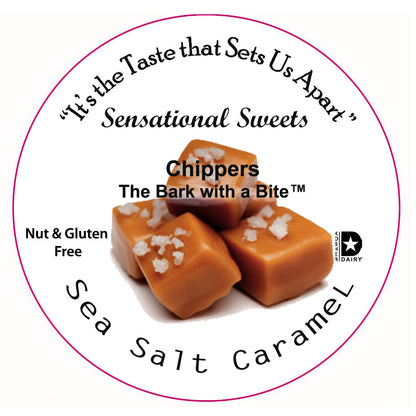 Chippers — The Bark with a Bite™ — Gourmet Chocolate Candy Sheer Bag with Bow, 1/3 lb.