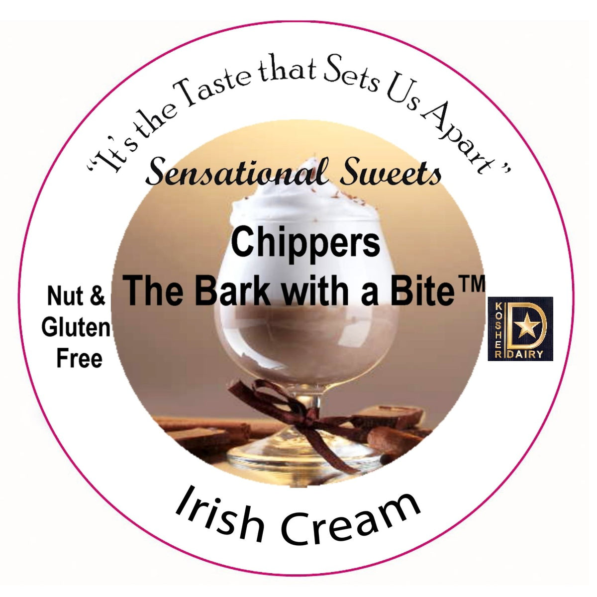 Chippers — The Bark with a Bite™ — Gourmet Chocolate Candy Sheer Bag with Bow, 1/3 lb.