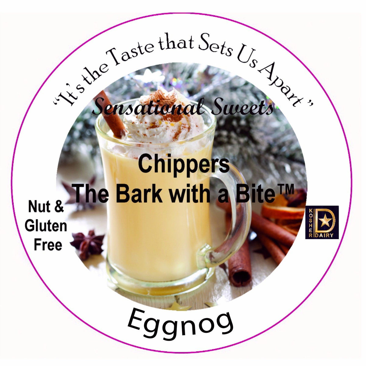 Chippers — The Bark with a Bite™ — Gourmet Chocolate Candy Sheer Bag with Bow, 1/3 lb.
