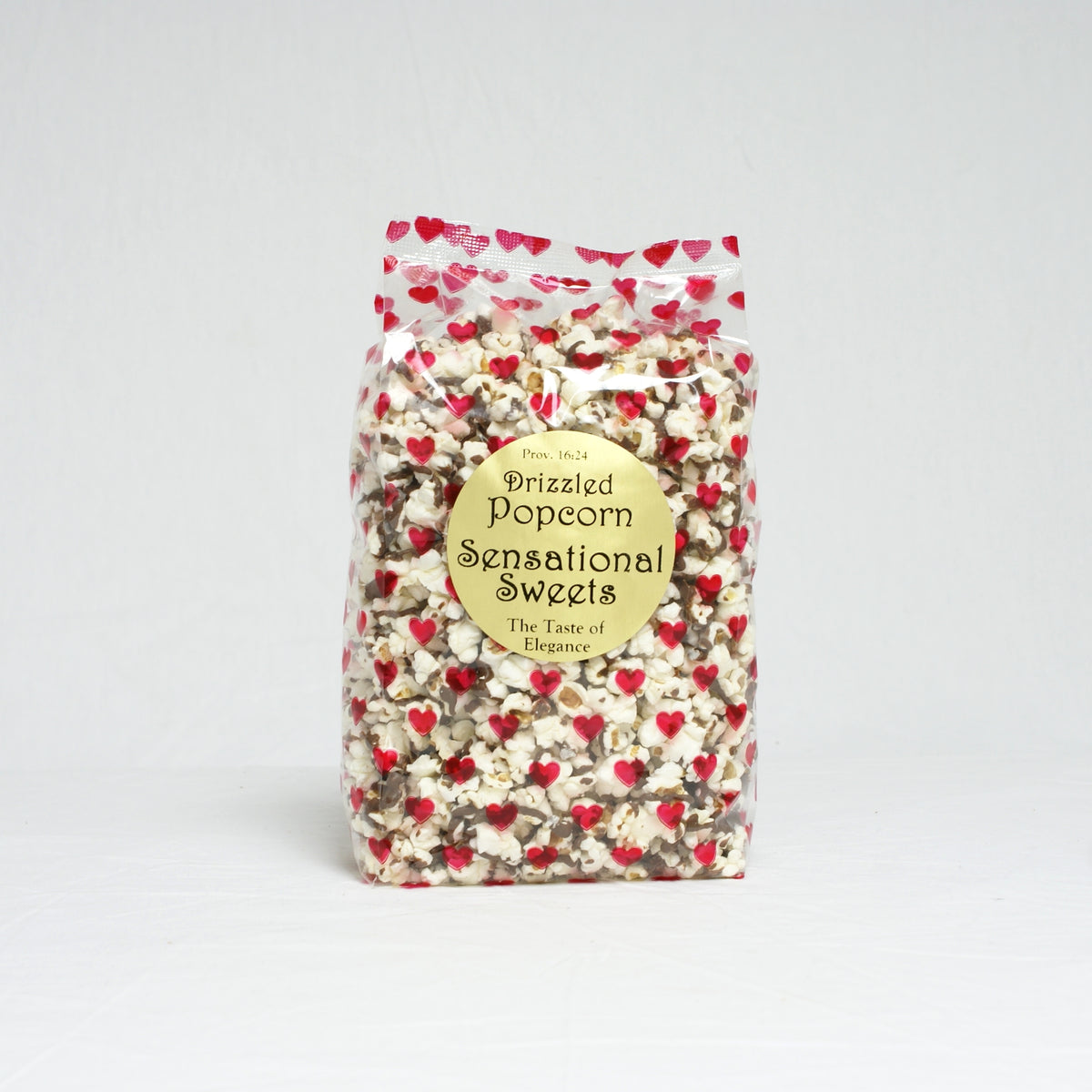 Chocolate Drizzled Popcorn — Seasonal Gift Bag, 1/2 lb. | Sensational Sweets