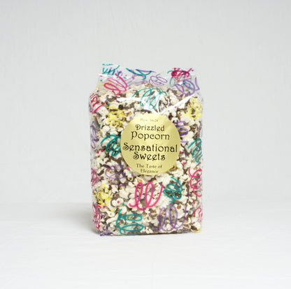 Chocolate Drizzled Popcorn — Seasonal Gift Bag, 1/2 lb. | Sensational Sweets