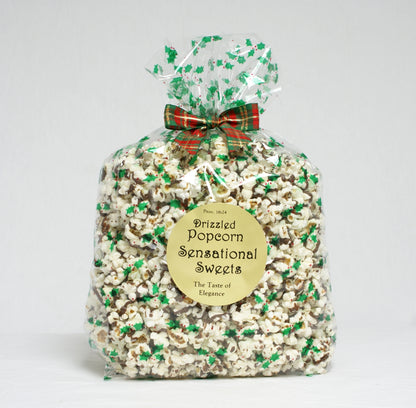 Chocolate Drizzled Popcorn — Gift Bag with Bow, 1 lb.