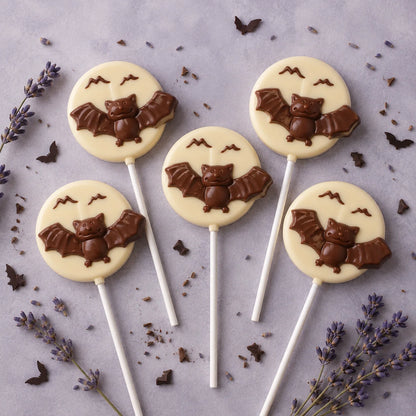 Bat on Moon Pollylop® — Chocolate Lollipop