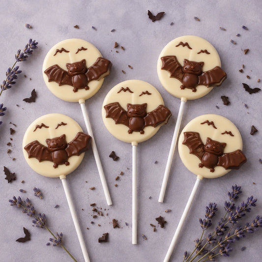 Bat on Moon Pollylop® — Chocolate Lollipop