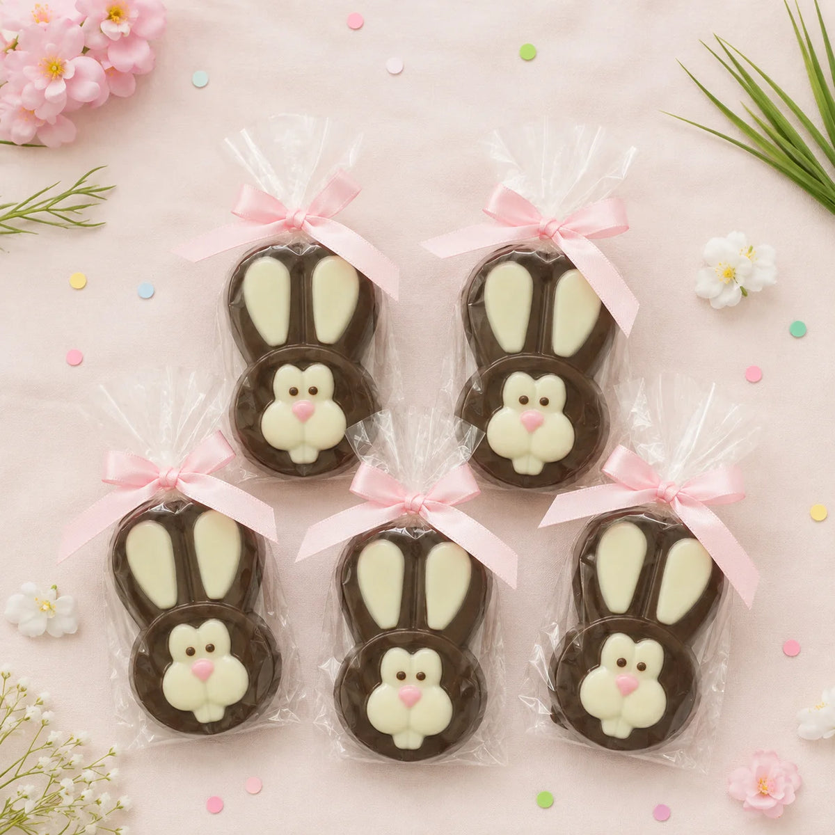 Gourmet Chocolate Molded Oreo® — Bunny, Gift Bag with Bow