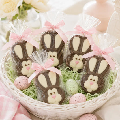 Gourmet Chocolate Molded Oreo® — Bunny, Gift Bag with Bow