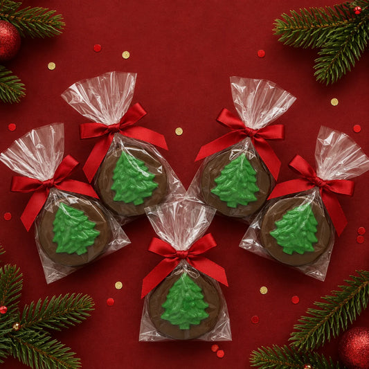Sensational Sweets Gourmet Chocolate Molded Oreo® — Christmas Tree, Gift Bag with Bow