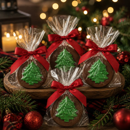 Sensational Sweets Gourmet Chocolate Molded Oreo® — Christmas Tree, Gift Bag with Bow