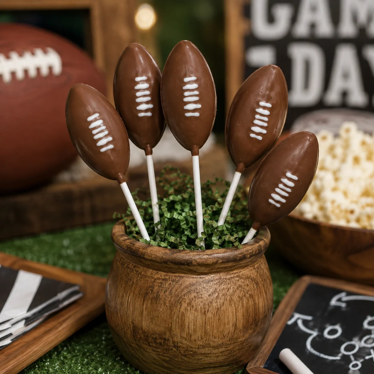 Football Pollylop® — Chocolate Lollipop