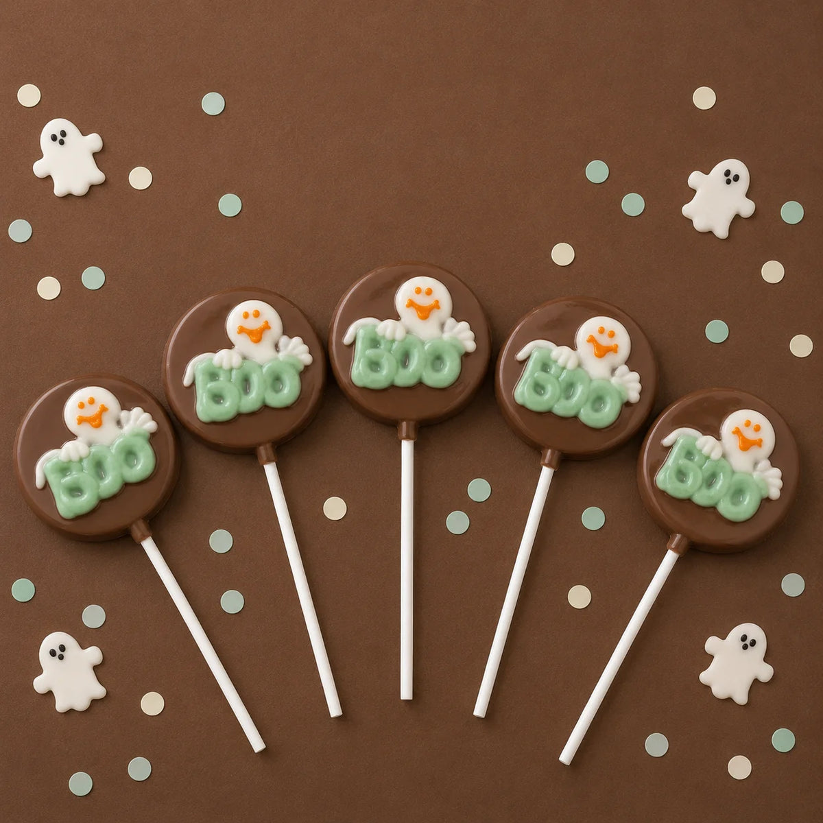 Ghost Boo Pollylop® — Chocolate Lollipop