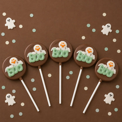 Ghost Boo Pollylop® — Chocolate Lollipop