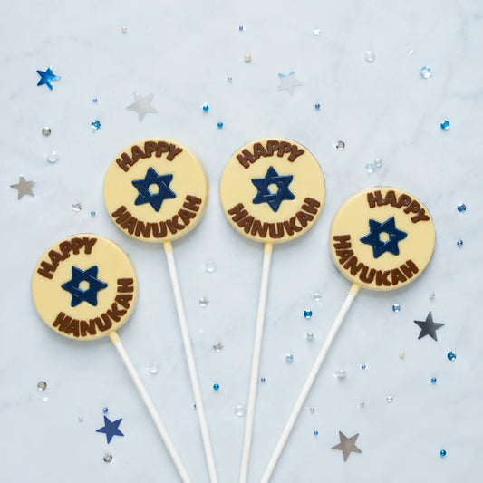 Happy Hanukah Pollylop® — Chocolate Lollipop