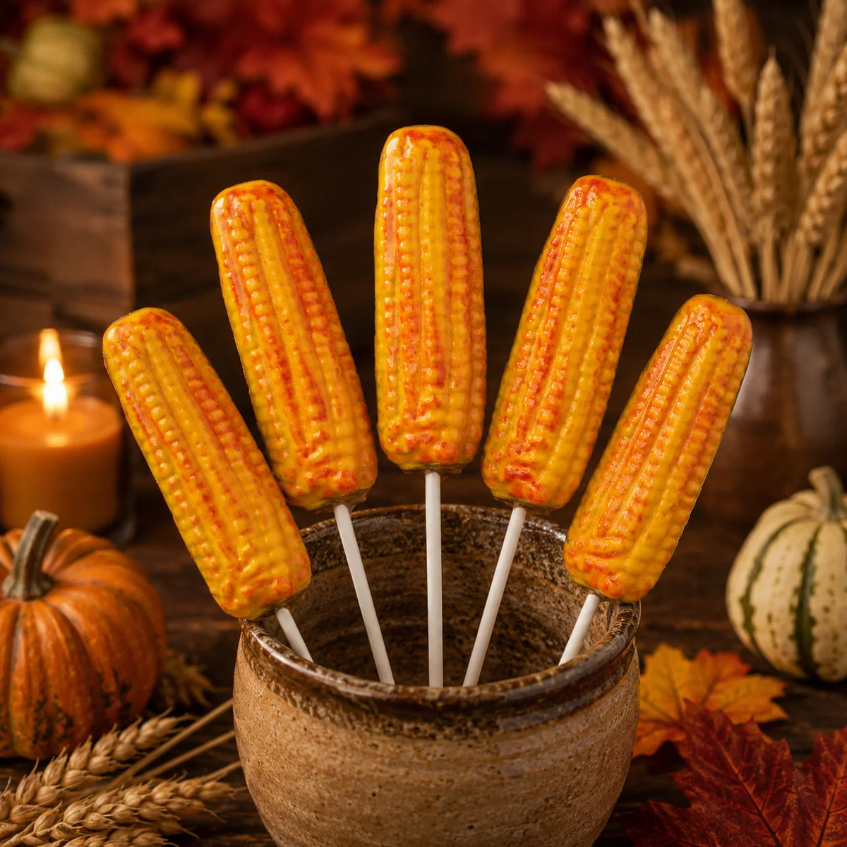 Harvest Corn Pollylop® — Chocolate Lollipop