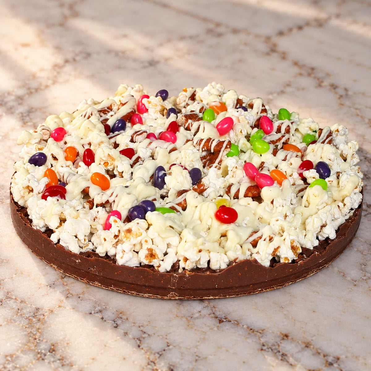 Supreme Chocolate Pizza with Jelly Beans, 10"