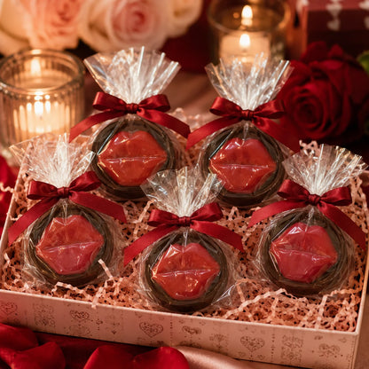 Gourmet Chocolate Molded Oreo® — Lips, Gift Bag with Bow