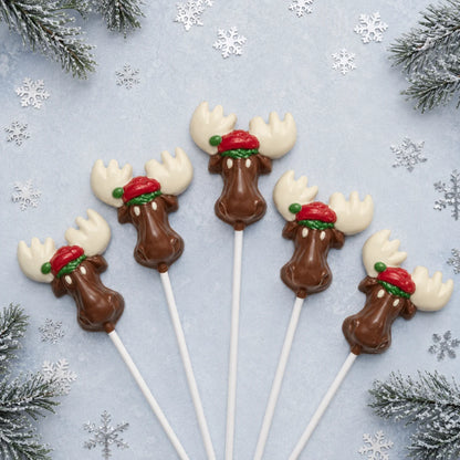 Moose with Cap Pollylop® — Chocolate Lollipop