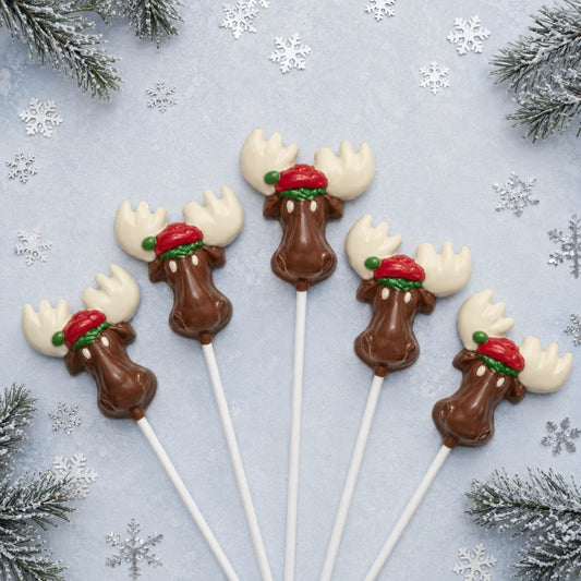 Moose with Cap Pollylop® — Chocolate Lollipop