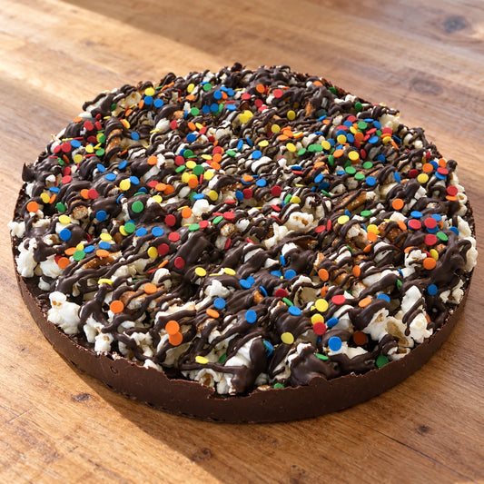 Pizzas with Pizazz™ — Gourmet Non-Dairy Chocolate Pizza, 10" Decorated