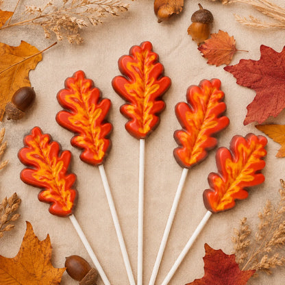 Oak Leaf Pollylop® — Chocolate Lollipop