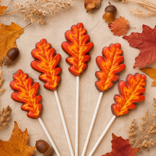 Oak Leaf Pollylop® — Chocolate Lollipop