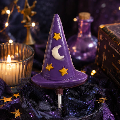 Painted Witch's Hat Pollylop® — Chocolate Lollipop