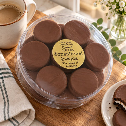 Gourmet Chocolate Dipped Oreos® — 1 lb. Tub