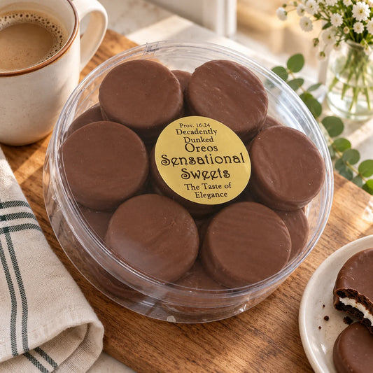 Gourmet Chocolate Dipped Oreos® — 1 lb. Tub