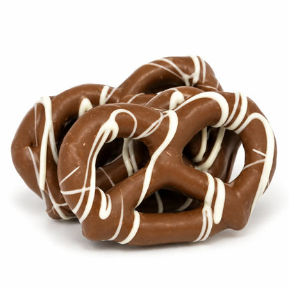 Gourmet Chocolate Dipped Pretzels — Bag of 8 with Bow