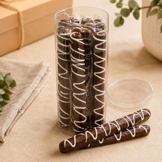 Chocolate Pretzel Rods — 9-Piece Individually Wrapped | Sensational Sweets