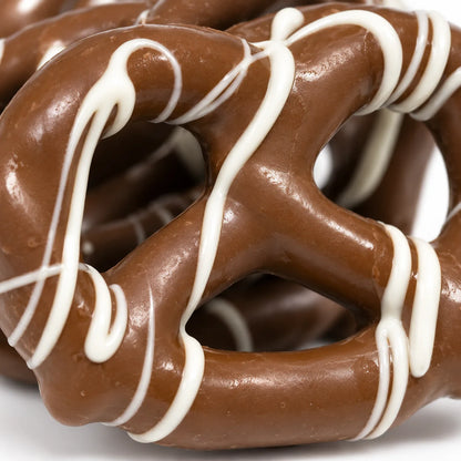 Gourmet Chocolate Dipped Pretzels — Bag of 8 with Bow