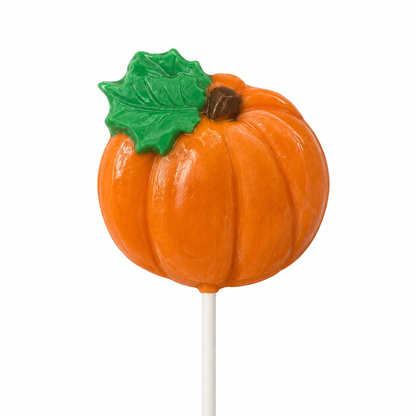 Pumpkin Round Pollylop® — Chocolate Lollipop