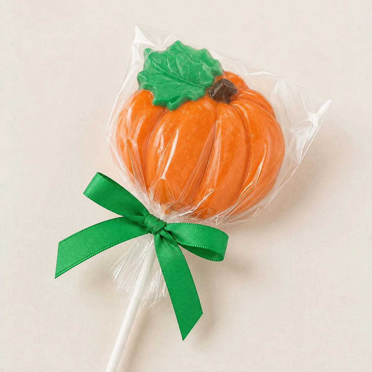 Pumpkin Round Pollylop® — Chocolate Lollipop