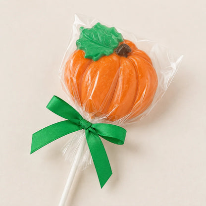 Pumpkin Round Pollylop® — Chocolate Lollipop