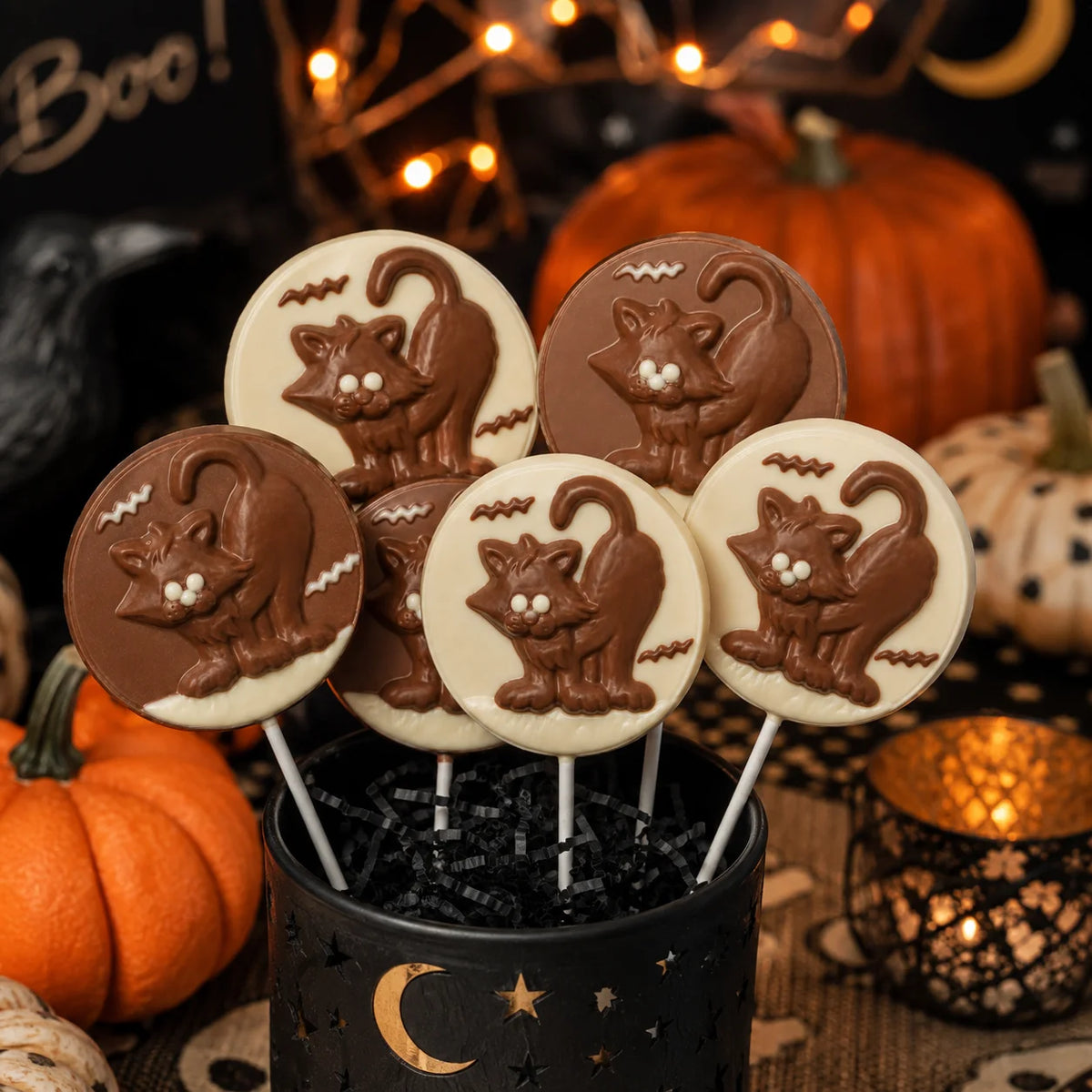 Cat Scared Pollylop® — Chocolate Lollipop