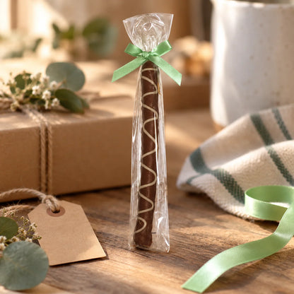 Chocolate Pretzel Rod — Single with Bow