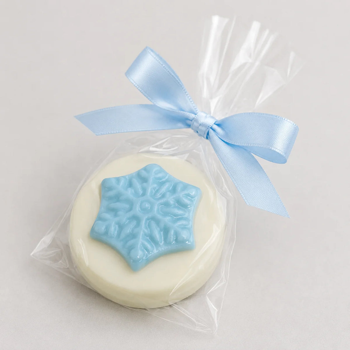 Gourmet Chocolate Molded Oreo® — Snowflake, Gift Bag with Bow