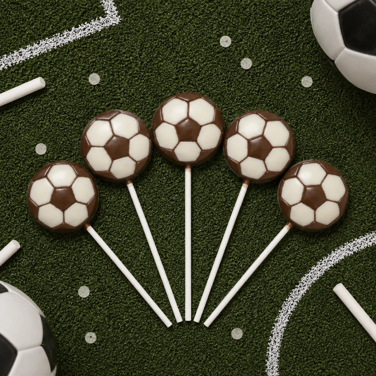 Soccer Ball Pollylop® — Chocolate Lollipop