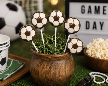 Soccer Ball Pollylop® — Chocolate Lollipop